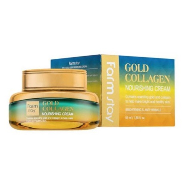 Питательный крем с золотом и коллагеном Farm Stay Gold Collagen Nourishing Cream, 55мл