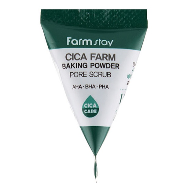 Sentella bilan teshiklarni tozalash uchun piramidalarda skrab Farm Stay Cica Farm Baking Powder Pore Scrub, 1ta (donalik)