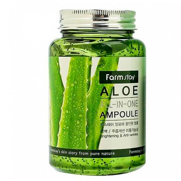 Увлажняющая сыворотка для лица с алое Farm Stay Aloe All-in-one ampoule, 250мл