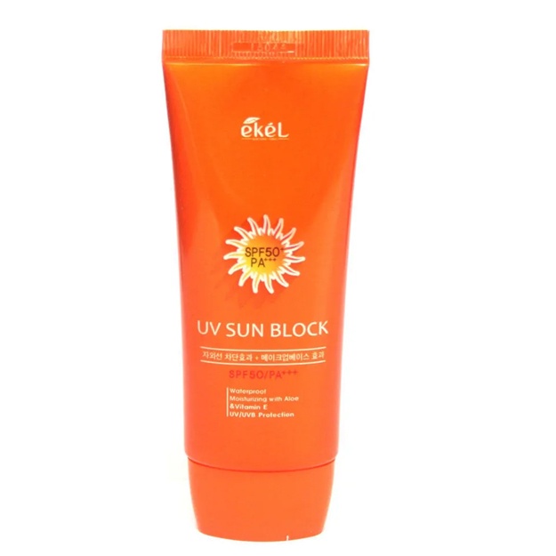 Aloe va E vitamini bilan namlantiruvchi quyosh kremi Ekel UV Sun Block 70ml