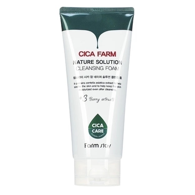 Yuzni jonlatiruvhi va tozolovchi kopik Sentella Atsiatisa Farm Stay Cica Farm Nature Solution Cleansing Foam, 180ml