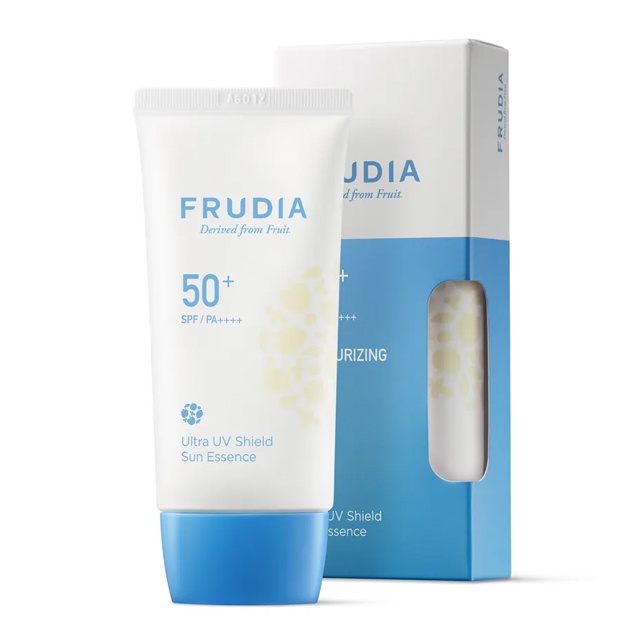 Engil quyoshdan himoya qiluvchi mohiyat Frudia Moisturizing Ultra UV Shield Sun Essence 50gr