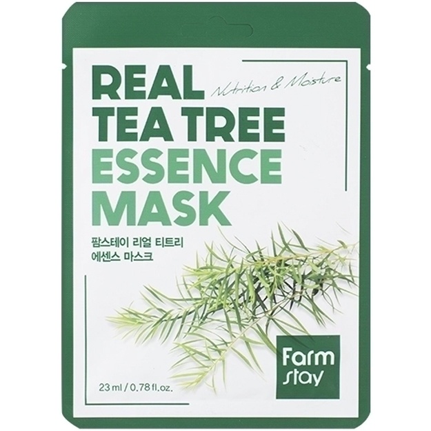 Choy daraxti ekstrakti bilan choyshab niqobi Farm Stay Real Tea Tree Essence Mask, 1d