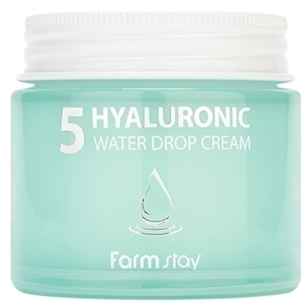 Gialuron kislotasi bilan namlovchi yuz kremi FarmStay Hyaluronic 5 Water Drop Cream, 80ml