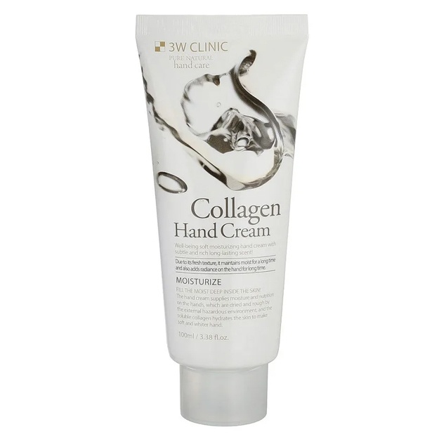 Kollagenli namlantiruvchi qo‘l kremi 3W Clinic Moisturizing Collagen Hand Cream, 100 ml