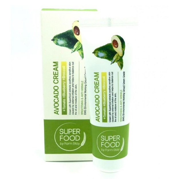 Крем для лица с экстрактом авокадо Farm Stay Super Food Avocado Cream, 60гр