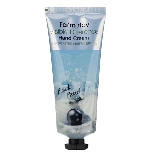 Крем для рук с черным жемчугом Farm Stay Visible Difference Hand Cream Black Pearl, 100гр