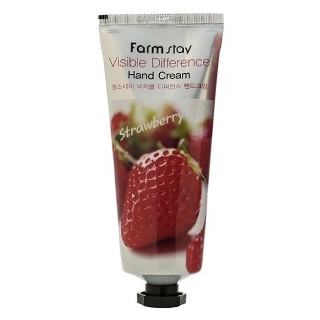 Крем для рук с экстрактом клубники Farm Stay Visible Difference Hand Cream Strawberry, 100гр