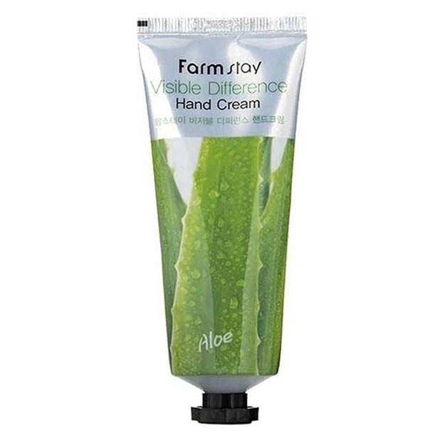 Tabiiy aloe ekstrakti bilan qo‘l kremi Farm Stay Visible Difference Hand Cream Aloe, 100gr