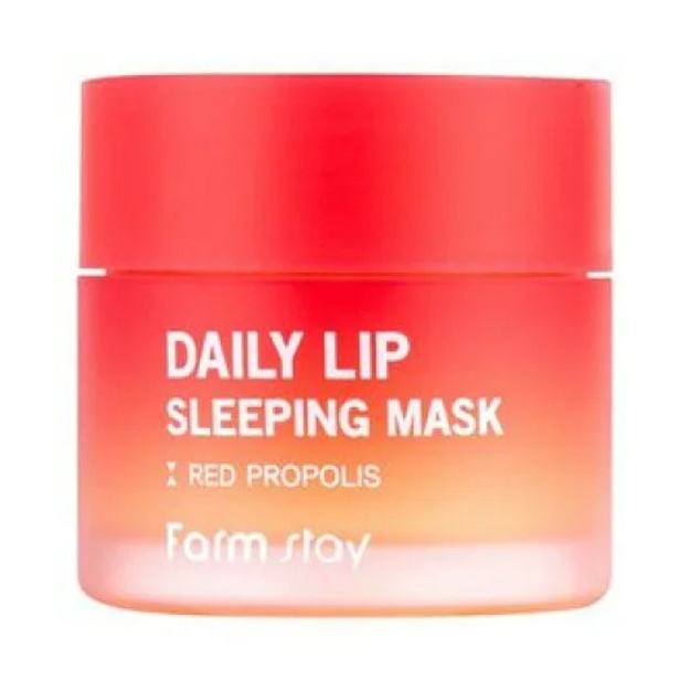 Propolis bilan tungi oziqlantiruvchi lab maskasi Farm Stay Daily Lip Sleeping Mask Red Propolis, 20gr