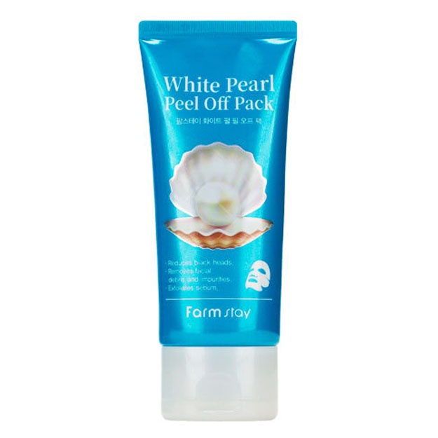 Pearl ekstrakti bilan tozalovchi niqob-plyonka Farm Stay White Pearl Peel Off Pack, 100gr