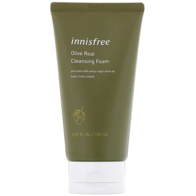 Очищающая пенка для умывания с оливковым маслом Innisfree Olive Real Cleansing Foam, 150мл