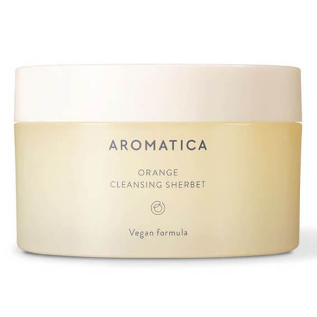Очищающий щербет для лица с маслом канол и маслом семян бабассу Aromatica Orange Cleansing Sherbet, 150гр