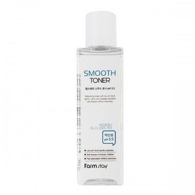 Освежающий тонер для лица Farm Stay Smooth Toner pH 5.5, 200мл