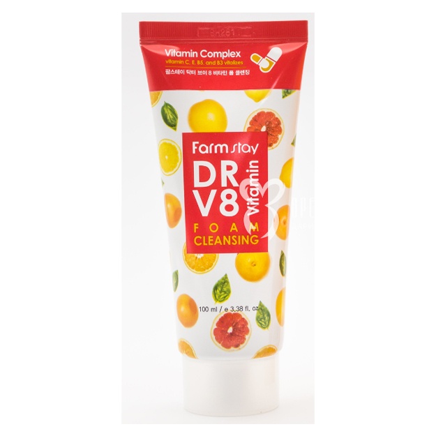 Пенка для умывания сияния кожи с витаминами Farm Stay Dr.V8 Vitamin Foam Cleansing, 100мл