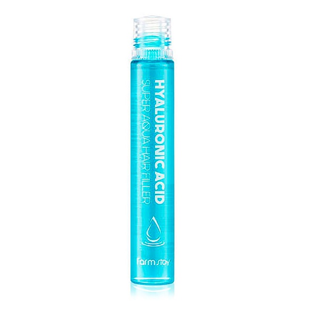 Gialuron kislotasi bilan super namlantiruvchi soch to‘ldiruvchisi Farm Stay Hyaluronic Acid Super Aqua Hair Filler, 1ta (donalab)