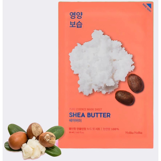 Тканевая маска для лица с экстрактом маслом ши Holika Holika Pure Essence Mask Sheet Sheabutter, 1шт