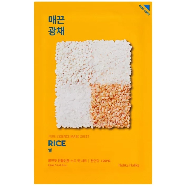 Тканевая маска для лица с экстрактом риса Holika Holika Pure Essence Mask Sheet Rice, 1шт