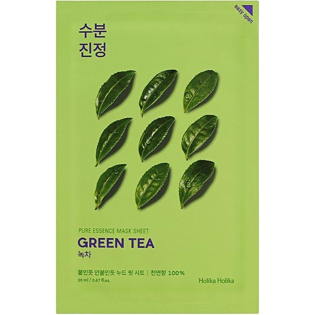 Тканевая маска для лица с экстрактом зеленого чая Holika Holika Pure Essence Mask Sheet Greentea, 1шт