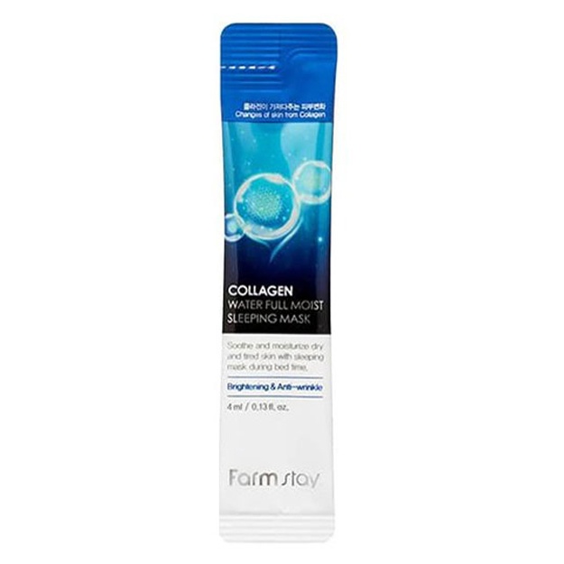 Увлажняющая ночная маска в саше с коллагеном Farm Stay Collagen Water Full Moist Sleeping Mask, 1шт (штучно)