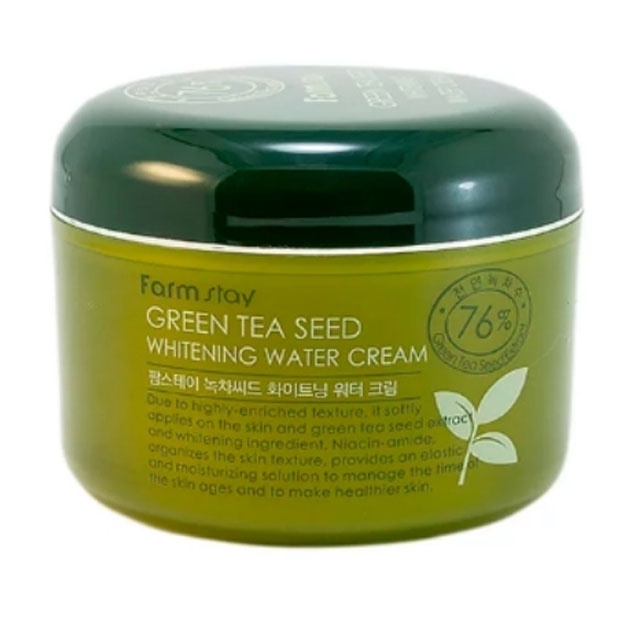 Увлажняющий осветляющий крем с семенами зеленого чая Farm Stay Green Tea Seed Whitening Water Cream, 100гр