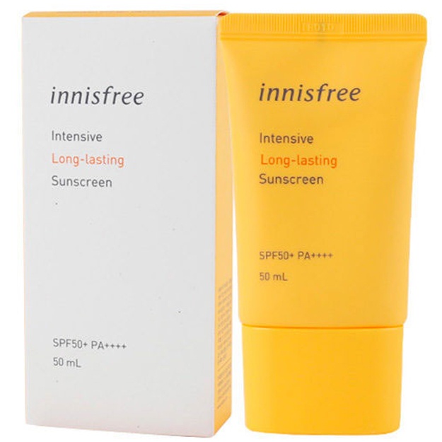 Yog‘li teri uchun suv o‘tkazmaydigan quyosh kremi Innisfree Intensive Long-lasting Sunscreen, 50ml
