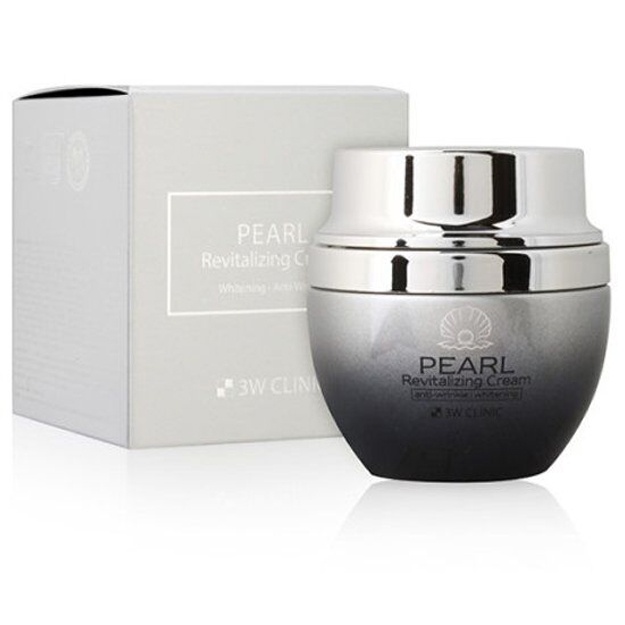 Marvarid ekstrakti bilan jonlantiruvchi yuz kremi 3W Clinic Pearl Revitalizing Cream, 50gr