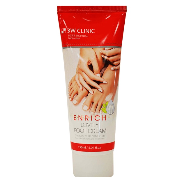 Восстанавливающий крем для ног 3W Clinic Enrich Lovely Foot Cream, 150 мл
