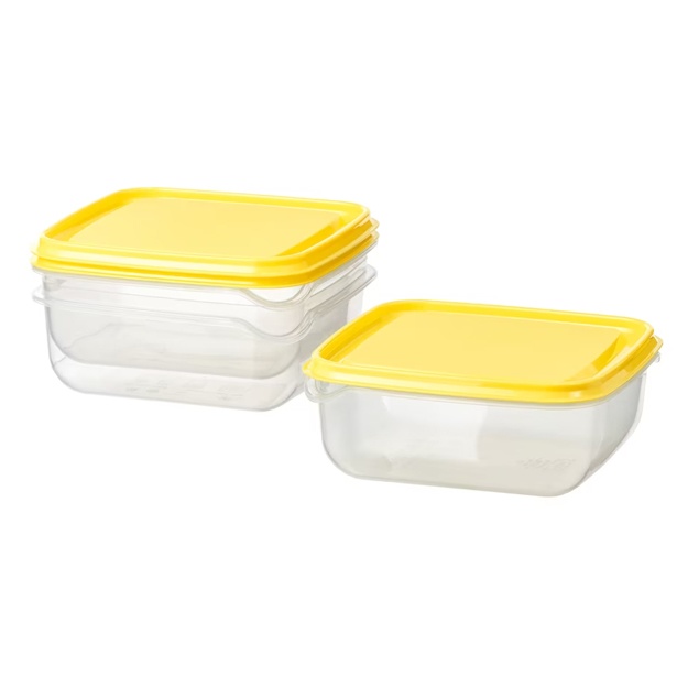 Контейнер для пищевых продуктов, прозрачный/желтый, Pruta 0,6 л (20 унций)