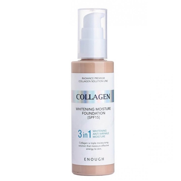 Тональный крем с коллагеном 3 в 1 для сияния кожи Enough Collagen Whitening Moisture Foundation 3 in 1 №21, 100мл