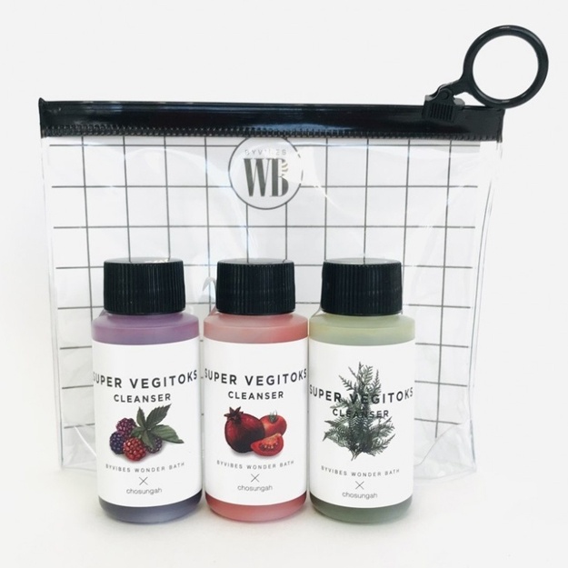 Terini tozalash uchun miniatyuralar Detoks to‘plami Chosungah Wonder Bath Super Vegitoks Cleanser Miniature Kit, 30ml*3