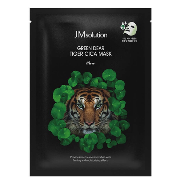 Регенерирующая маска для лица с центеллой JM Solution Green Dear Tiger Cica Mask 1шт