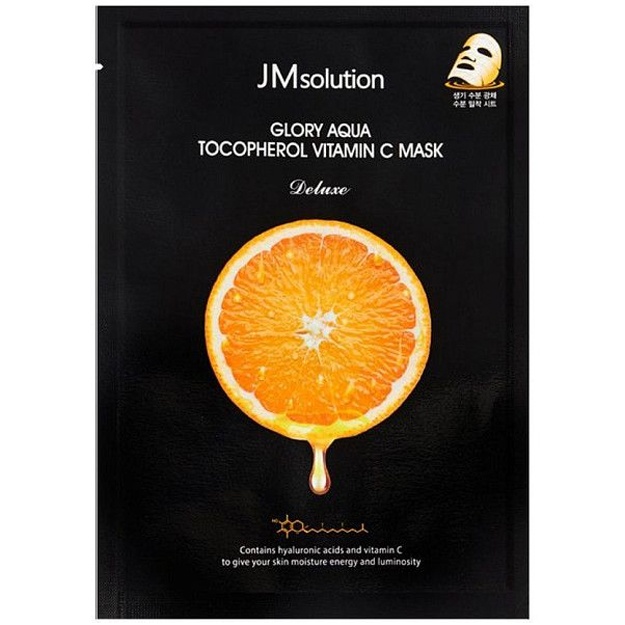 Тканевая маска для выравнивания тона с витамином С JM Solution Glory Aqua Tocopherol Vitamin C Mask 1шт