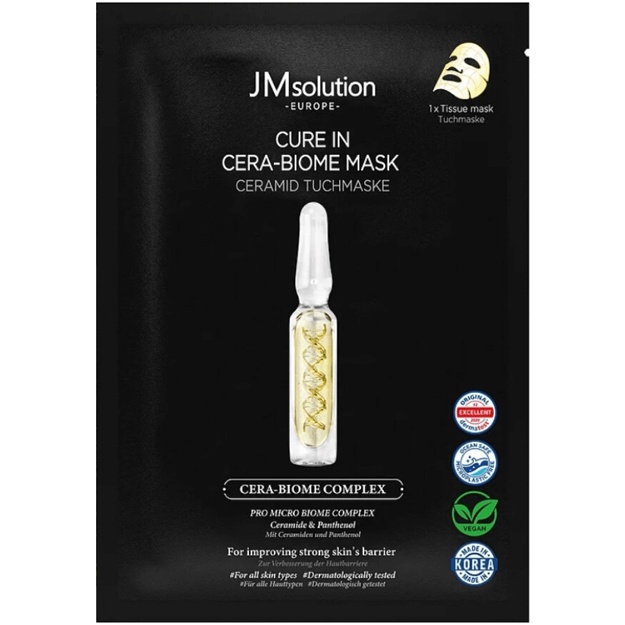 Keramidalar bilan jonlantiruvchi choyshab niqobi JM Solution Europe Cure In Cera-Biome Mask, 1d