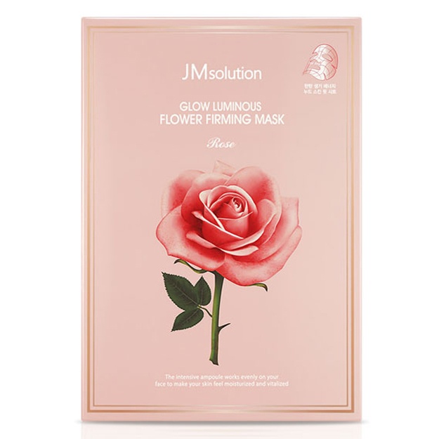 Atirgul suvi bilan yuzni ko‘taruvchi niqob JM Solution Glow Luminous Flower Firming Mask 1dona