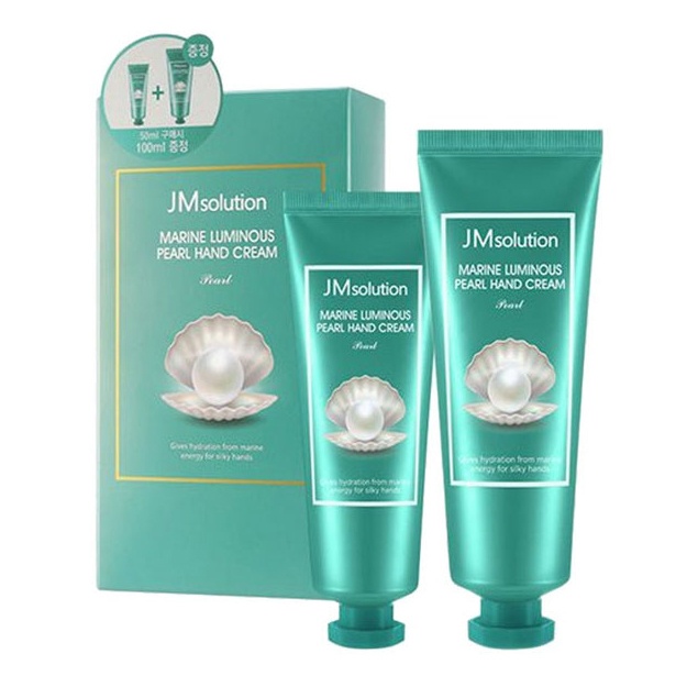 Pearl oqsili namlantiruvchi to‘plami JM Solution Marine Luminous Pearl Hand Cream, 100ml+50ml