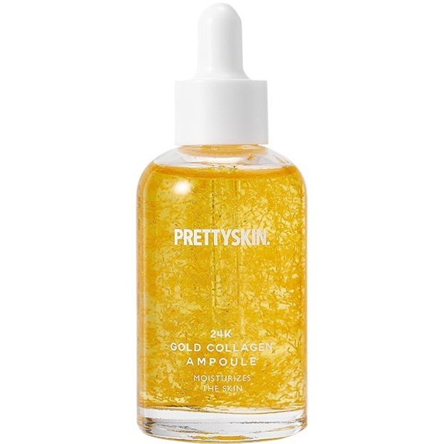 Oltin va kollagen bilan yoshartiruvchi sarum Pretty Skin 24K Gold Collagen Ampoule Moisturizer The Skin 50 ml