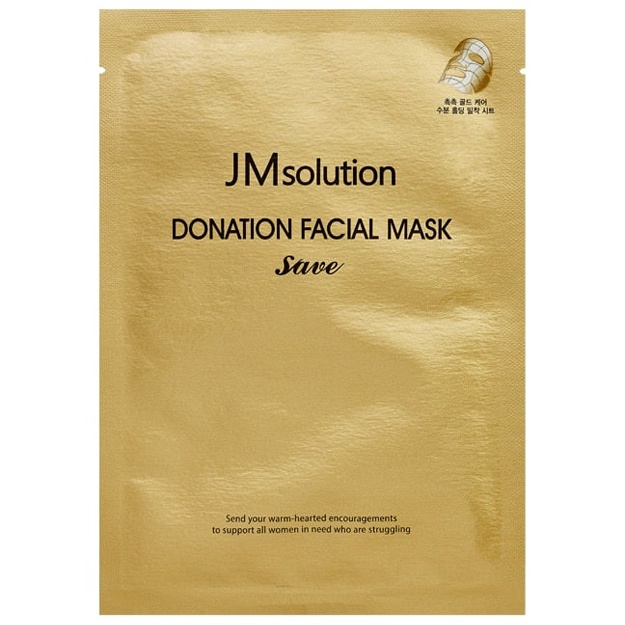 Peptidlar bilan mustahkamlovchi yuz niqobi JM Solution Donation Facial Mask Save 1d
