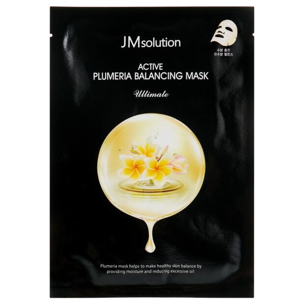 Увлажняющая тканевая маска для лица с экстрактом плюмерии JM Solution Active Plumeria Balancing Mask 1шт