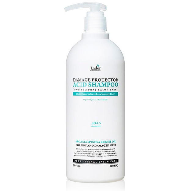 Защитный шампунь для поврежденных волос Lador Damage Protector Acid Shampoo 900мл
