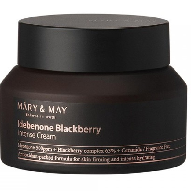 Idebinon va Blackberry ekstrakti bilan qarishga qarshi krem Mary & May Idebenone Blackberry Intense Cream 70gr