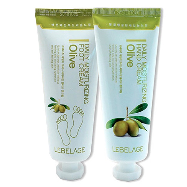 Набор крем для рук и крем для ног с экстрактом оливы Lebelage Daily Moisturizing Hand&Foot Cream Olive, 100мл