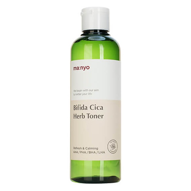 Очищающий тоник для чувствительной,сухой кожи Manyo Bifida Cica Herb Toner, 210мл