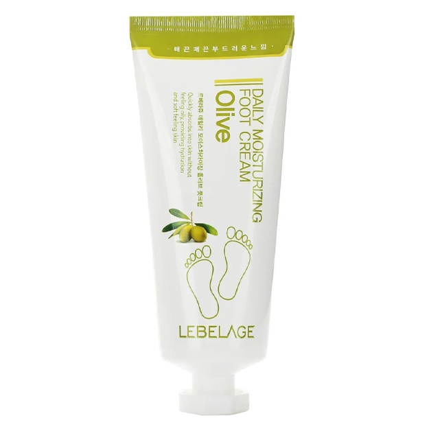 Zaytun ekstrakti bilan namlantiruvchi oyoq kremi Lebelage Daily Moisturizing Foot Cream Olive, 100ml