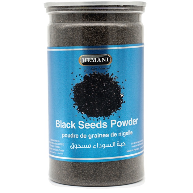 Maydalangan qora zira kukuni Black Seeds Powder Jar Hemani 200 g