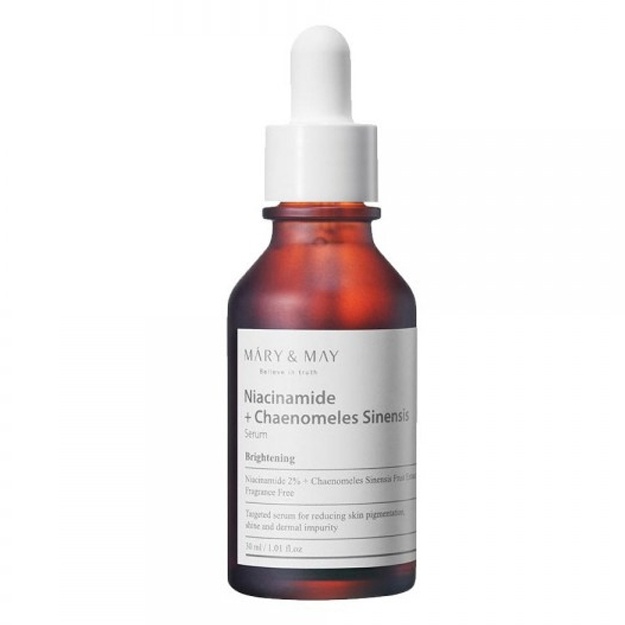 Осветляющая сыворотка против пигментаций и постакне Mary&May Niacinamide Chaenomeles Sinensis Serum 30 мл