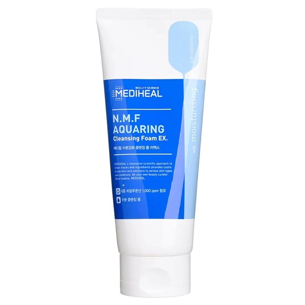 Namlantiruvchi komplekli yuz tozalovchi penka Mediheal NMF Aquaring Cleansing Foam EX, 170 ml