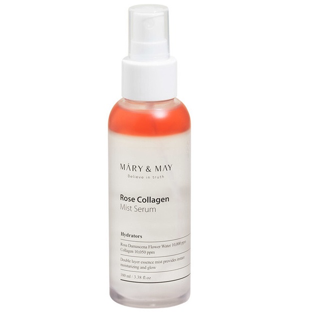 Цветочный мист-сыворотка для лица с коллагеном Mary & May Rose Collagen Mist Serum 100мл