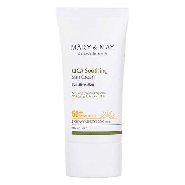 Успокаивающий солнцезащитный крем(для всех типов кожи) Mary & May Cica Soothing Sun Cream, 50мл