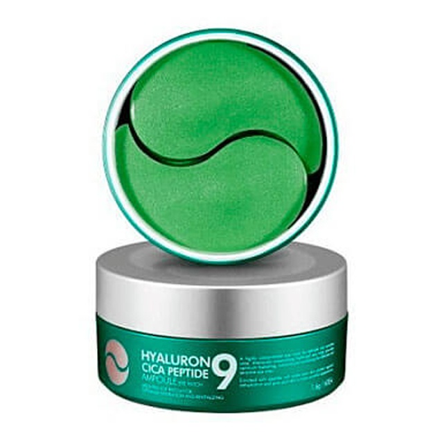 Peptidlar bilan tinchlantiruvchi gidrogel yamoqlari Medi-Peel Hyaluron Cica Peptide 9 Ampoule Eye Patch